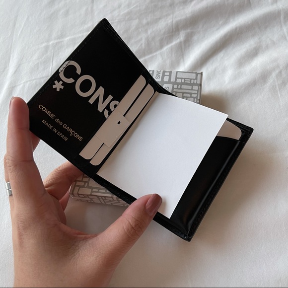 Come Des Garçons CDG Big Logo Blk Card Case Wallet - Picture 5 of 7